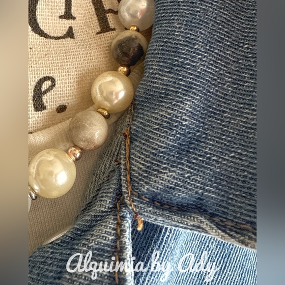 Maximalist statement NEW pearl and amazonite necklace